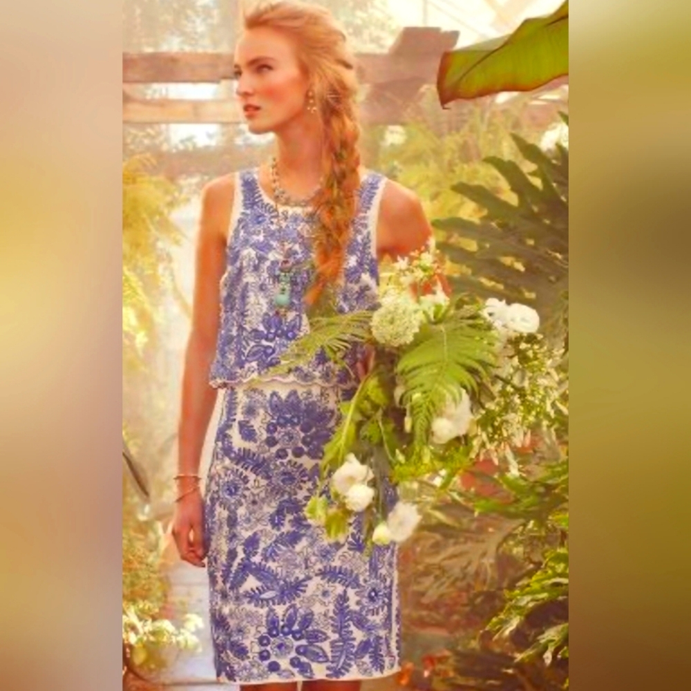 Anthropology EUC Moulinette Soeurs Sequin Top and Skirt Set